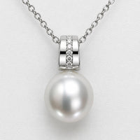 Cultured Broome Pearl Sterling Silver 925 CZ Pendant