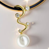 Cultured Freshwater Pearl Windjana Gorge Staircase Gold Pendant