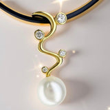 Cultured Freshwater Pearl Windjana Gorge Staircase Gold Pendant