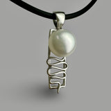 Cape Leveque Staircase to the Moon Pearl Silver Pendant