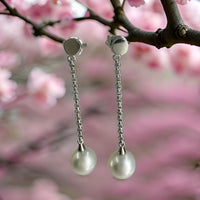 Broome Pearl Sterling Silver Chain Drop Earrings