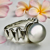 Broome Pearl Sterling Silver Big Moon Rising Ring