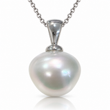 Broome Triangle Pearl White Gold Pendant