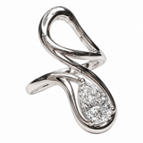 1ct Pear Cut Infinity Lab Grown Diamond Ring 14k White gold