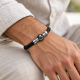 Leather Tahitian Pearl Bracelet