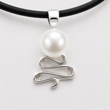 Tidal Dream Staircase to the Moon Pearl Silver Pendant