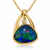 Australian Opal Evening Star Gold Pendant