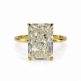 Lab Grown Radiant Cut Diamond Ring 14k yellow Gold
