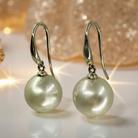 Champagne South Sea Pearl Hook Earrings