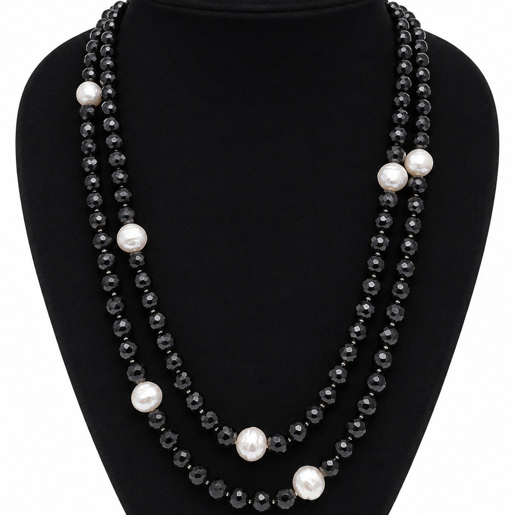 Broome Circle Pearl and Black Agate Strand