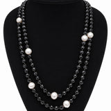 Broome Circle Pearl and Black Agate Strand