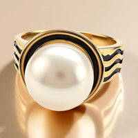 Freshwater Pearl Neap Tide Gold Ring