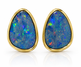 Australian Opal Sea Blue Colours Earrings