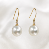 Flawless Broome Pearl 18ct Diamond Earrings