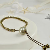 Champagne Pearl Zirconia Tennis Bracelet