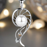Flawless Broome Pearl 18ct White Gold Diamond Mangrove Pendant