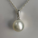 Broome Pearl large Oval Pearl 18ct White Gold Enhancer