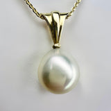 Broome Oval Drop Pearl Gold Pendant