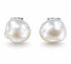 Broome Keshi Pearl 18ct White Gold Studs