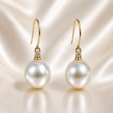 Flawless Broome Pearl 18ct Diamond Earrings