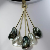 Broome and Tahitian Keshi Pearl Pendant