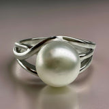 Broome Pearl Twist Band Sterling Silver Ring