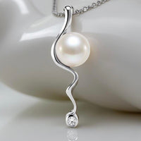 Broome Pearl Mitchell Falls Zirconia Silver 925 Pendant