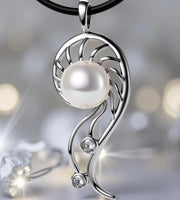 Cultured Freshwater Pearl Mangrove Cubic Zirconia Silver 925 Pendant