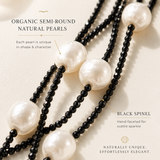 Cultured Freshwater Pearl Spinel Multi Layered Strand Necklace