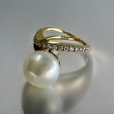 9ct Broome Pearl and Diamond Ring