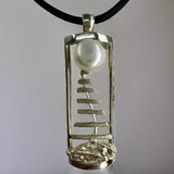 Kimberley Staircase to the Moon Pearl Silver Pendant