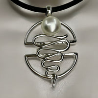 Reddell Beach Staircase to the Moon Silver Pearl Pendant