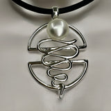 Reddell Beach Staircase to the Moon Silver Pearl Pendant