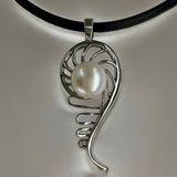 Mangrove Staircase to the Moon Pearl Silver Pendant