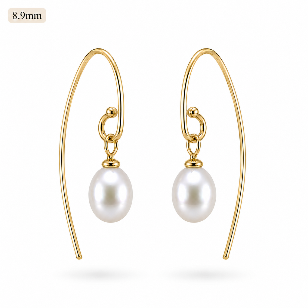 9ct Gold Broome Pearl Earrings Cynthia Hooks