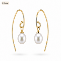 9ct Gold Broome Pearl Earrings Cynthia Hooks
