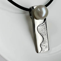 Secret Beach Staircase to the Moon Pearl Silver Pendant