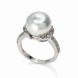 Broome Pearl 18ct White Gold Diamond Ring