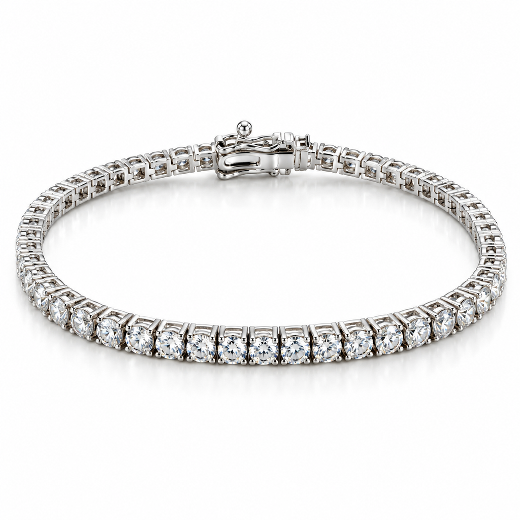 Lab Grown Diamond White 9ct Gold Tennis Bracelet