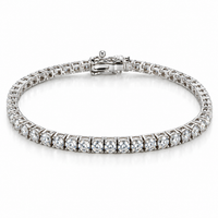 Lab Grown Diamond White 9ct Gold Tennis Bracelet
