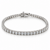 Lab Grown Diamond White Gold Tennis Bracelet