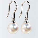Broome Pearl White Gold Fine Hook Earrings
