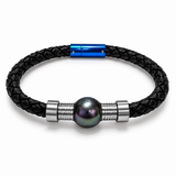 Leather Tahitian Pearl Bracelet