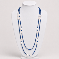 Cultured Freshwater Pearl Lapis Strand Necklace