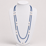 Cultured Freshwater Pearl Lapis Strand Necklace