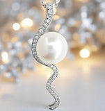 Freshwater Pavé Set Mitchell Falls Zirconia 925 Silver Pendant