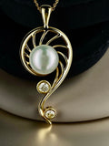9ct Broome Pearl Diamond Staircase Mangrove Pendant