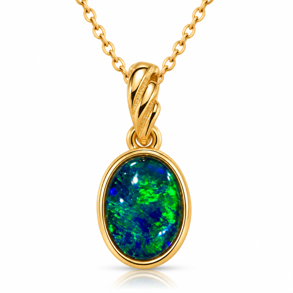 Australian Opal Petite Ocean Wave Pendant