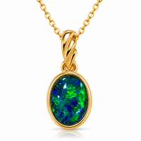 Australian Opal Petite Ocean Wave Pendant