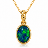 Australian Opal Petite Ocean Wave Pendant